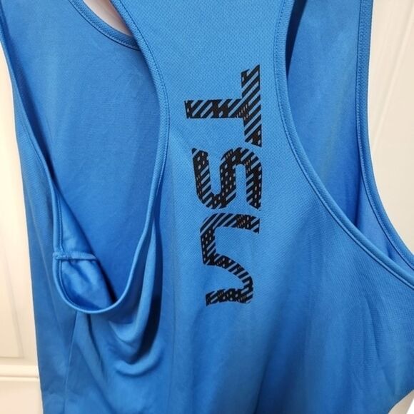 Tesla Performance Blue Racerback Quick Dry Logo Tank Top‎ Large - Picture 5 of 7